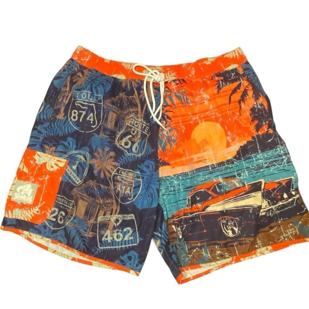 Road Trip 57 Chevy Swim Trunks Men’s S XXL
